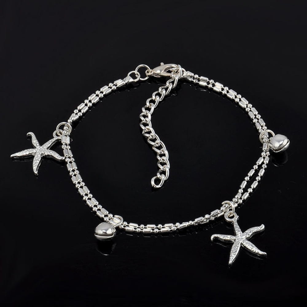 STARFISH Elegant Ankle SILVE Anklet Bracelet Women - Picture 2 of 3